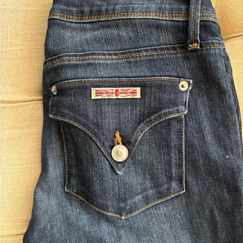 Hudson Collins Jeans Women's Dark Blue Denim Jeans - flap pocket